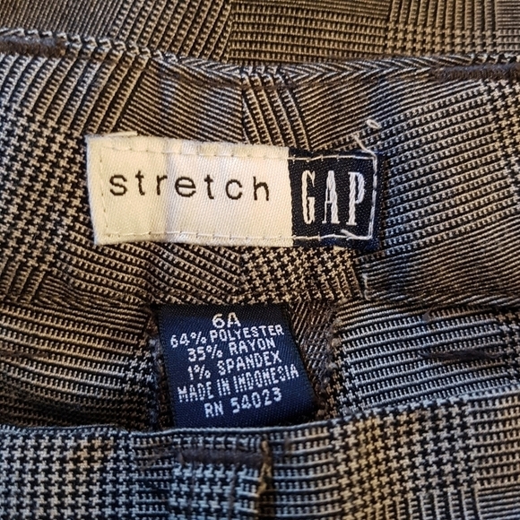 Gap women's dress pants size 6A black & white plaid - Picture 3 of 4